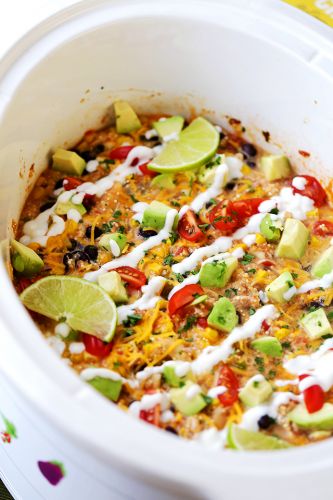 Crock Pot Salsa Chicken Quinoa Casserole