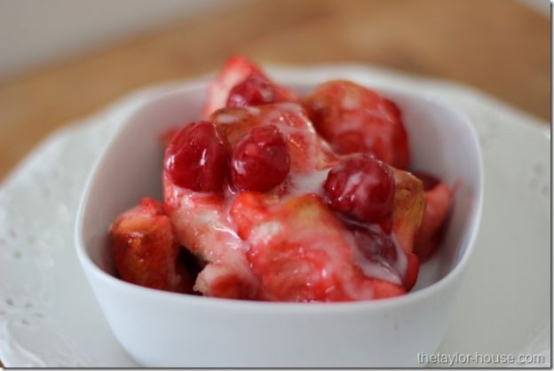 Cherry pie bubble breakfast bake