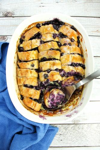Easy overnight blueberry French toast