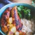5 ingredient Hawaiian chicken and rice bowls