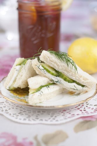 English Cucumber and Dill Tea Sandwiches