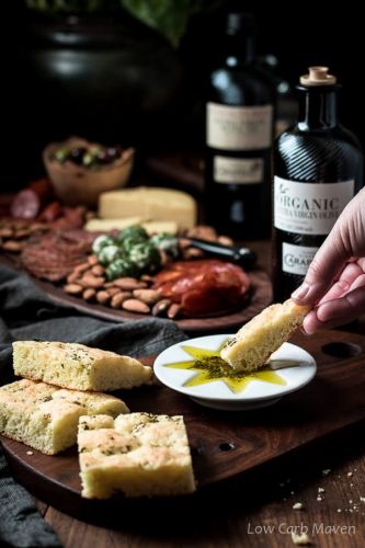 Focaccia with Olive Oil Dipping Sauce