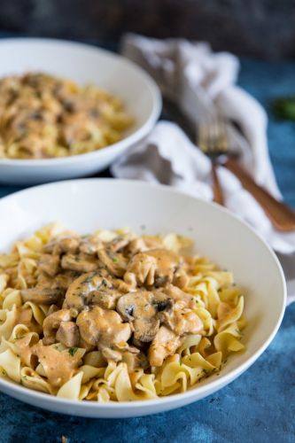 Chicken and mushroom Stroganoff