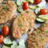 One Pan Garlic Parmesan Crusted Chicken and Vegetables