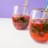 Strawberry basil mojito