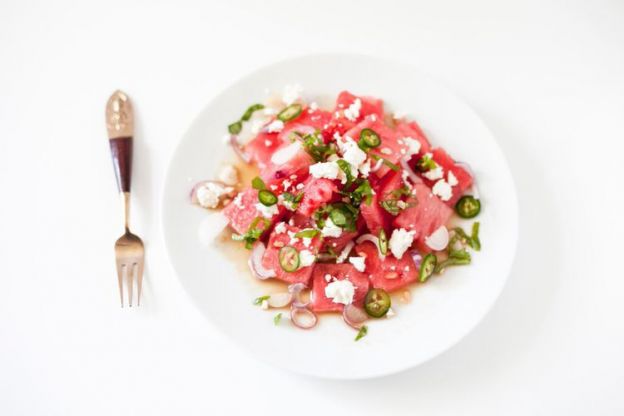 Watermelon Jalapeño Feta Salad
