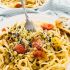 Burst Tomato Mushroom and Garlic Creamy Pasta