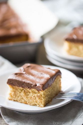 Peanut Butter Cake with Chocolate Frosting