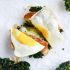Crispy Kale Grilled Cheese with Fried Eggs