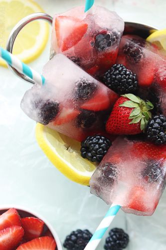 Berry Lemonade Popsicles