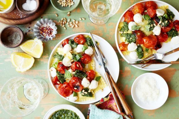 Roasted Tomato Caprese Ravioli