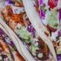 Smoky Fish Tacos with Tangy Slaw and a Coconut Lime Cilantro Sauce