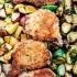 Sheet Pan Crispy Cheddar Pork chops