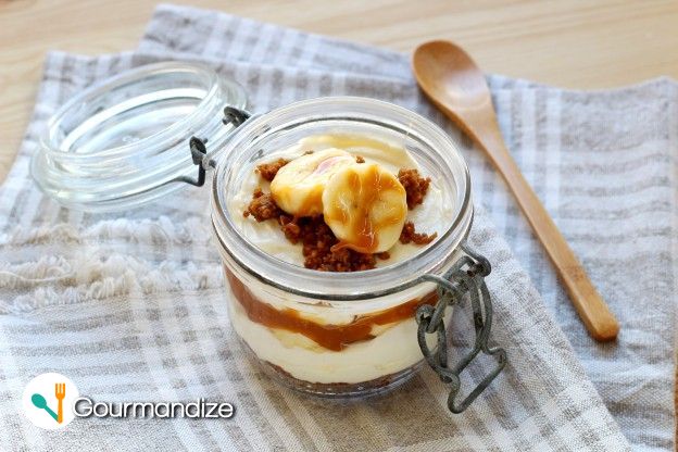 No-bake banana-caramel cheesecake