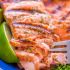 Grilled Salmon with Garlic Lime Butter