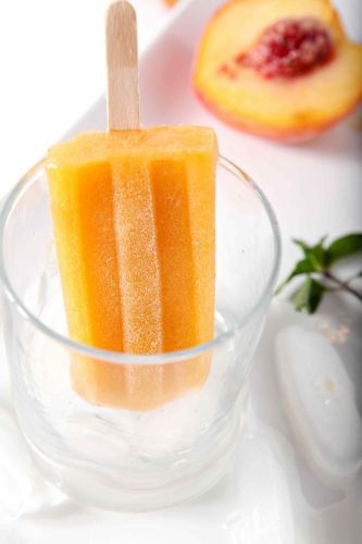 Peach Julep Popsicles