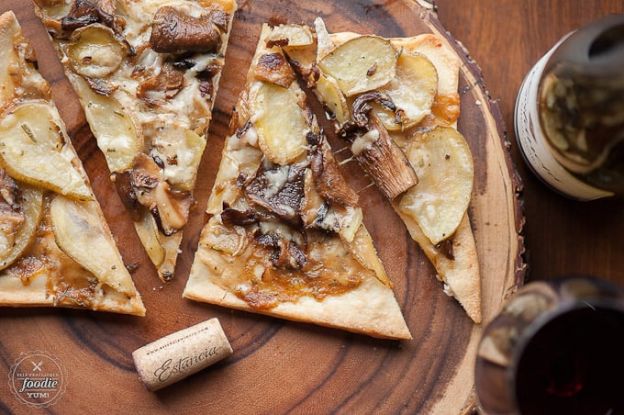 Wild Mushroom Rosemary Potato Flatbread