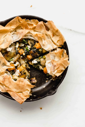 Veggie Skillet Phyllo Pie