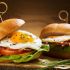 Egg and bacon burger