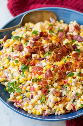 Creamy Confetti Corn With Bacon