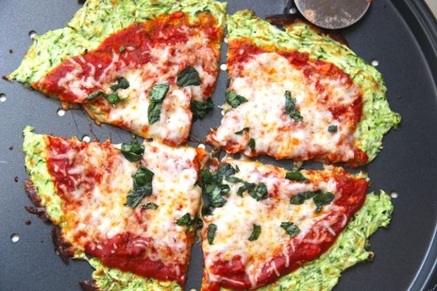 Zucchini crust pizza