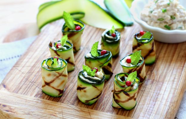 Grilled Zucchini Rolls
