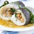 Shrimp-stuffed sea bream rolls