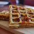 Ham and cheese waffles