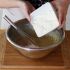 Add the flour and baking powder to the bowl