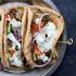 Greek Turkey Meatball Gyros with Tzatziki