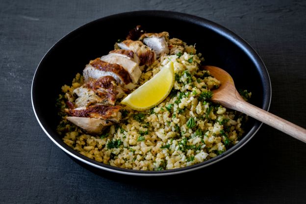 Cauliflower Rice with Spiced Chicken
