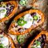 Chili-Stuffed Sweet Potato Skins