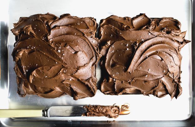 Throw-It-Together Texas Sheet Cake with Coconut Chocolate Ganache