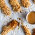QUINOA CRUSTED CHICKEN STRIPS WITH BBQ HONEY MUSTARD SAUCE