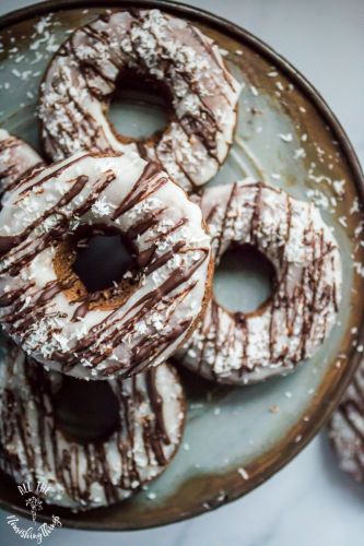 Chocolate Coconut Doughnuts