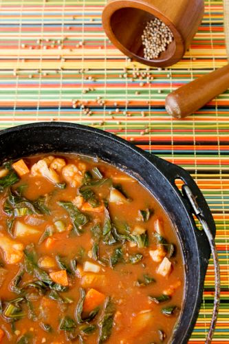 African potato and cauliflower stew