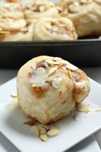 Triple almond sticky buns