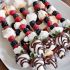 Angel food and berries dessert skewers