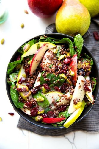 Apple Pistachio Quinoa Salad