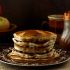 Apple sausage pancakes with apple cider syrup