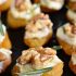 Dried apricot blue cheese canapes