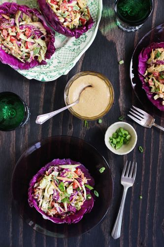 Asian-style peanut slaw