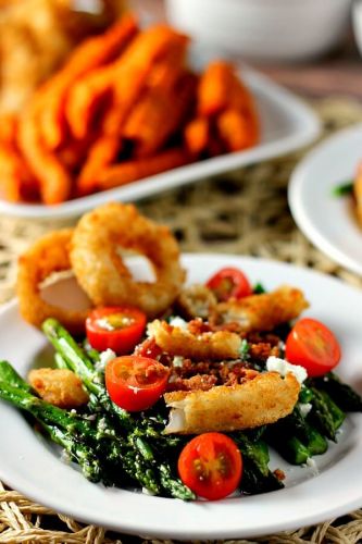 Asparagus Onion Ring Salad