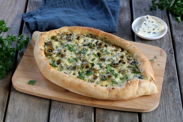 Blue Cheese & Olive Stuffed Turkish Flatbread