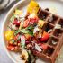 Savory Parmesan Waffles with Roasted Vegetables