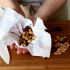 Peel the hazelnuts