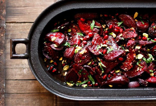 Roasted Beets With Pomegranate Seeds