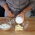 Pour the butter and sugar into a bowl