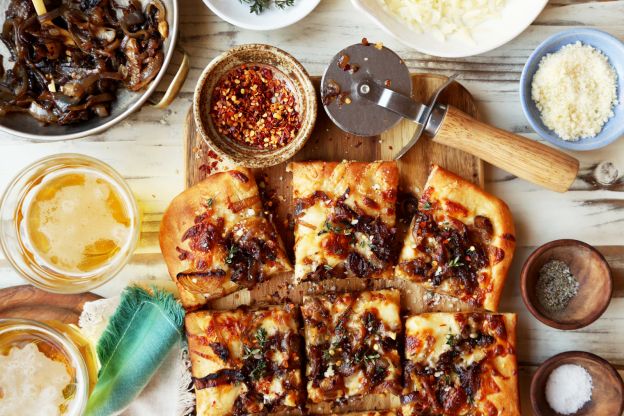 Caramelized Onion Beer Focaccia
