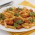 Penne with sausage and chorizo